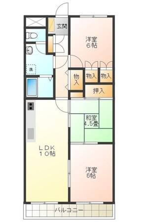 阿波富田駅 徒歩11分 3階の物件間取画像